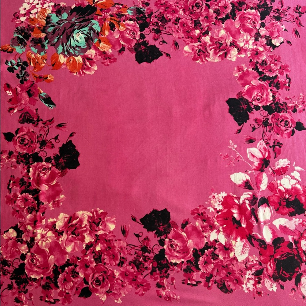 Kenzo Pink Floral Scarf